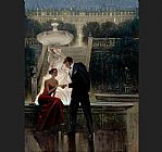 Romance Canvas Paintings - Twilight Romance by Brent Lynch
